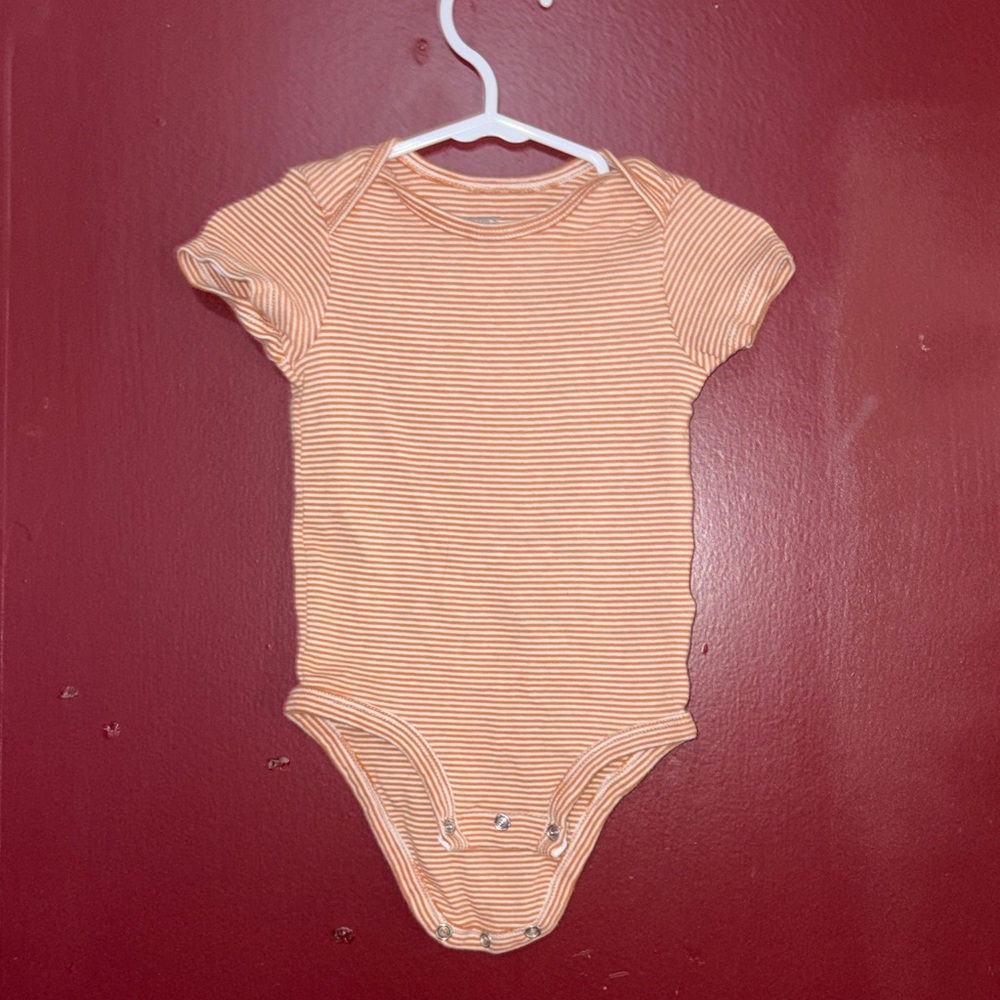 Carter's Orange Striped Bodysuit